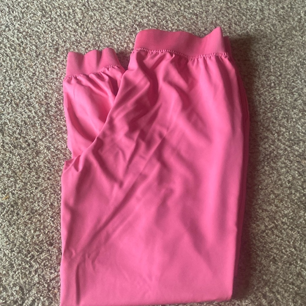 Coral scrub jogger pants size large